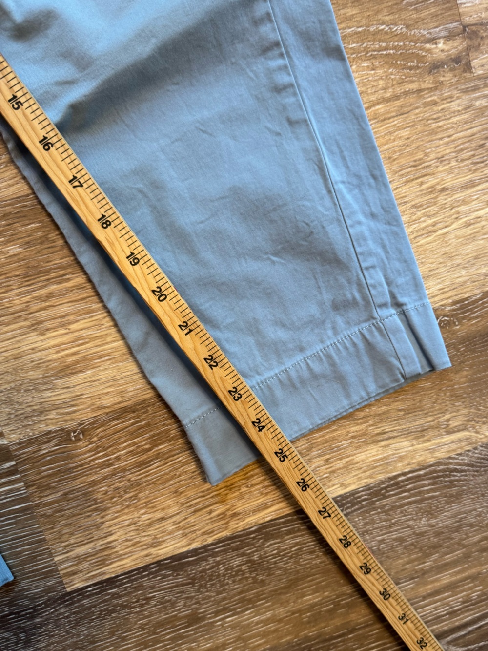 LOFT Dusty Blue Straight Crop Pant Sz 10 - Picture 8 of 13